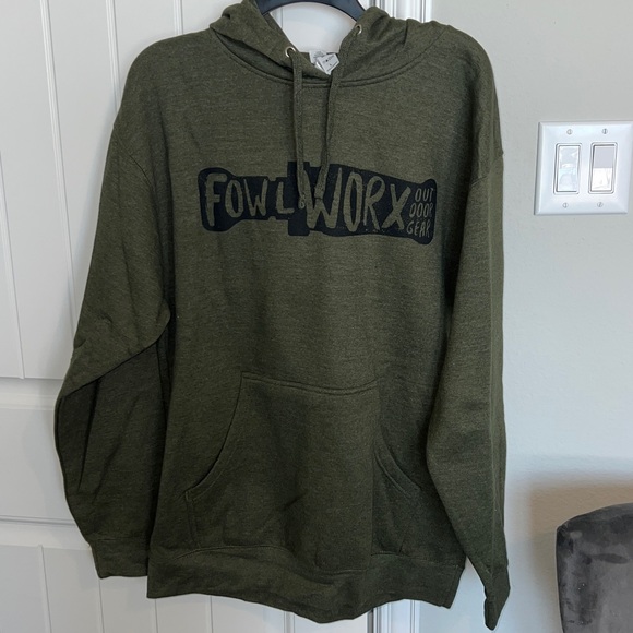 fowl worx Other - Men's Olive Hoodie
